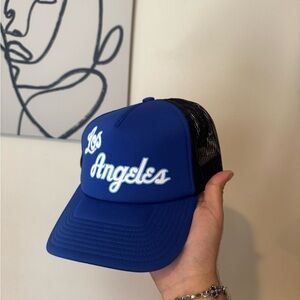 Blue Los Angeles Trucker Hat